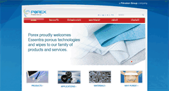 Desktop Screenshot of porex.com