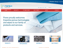 Tablet Screenshot of porex.com